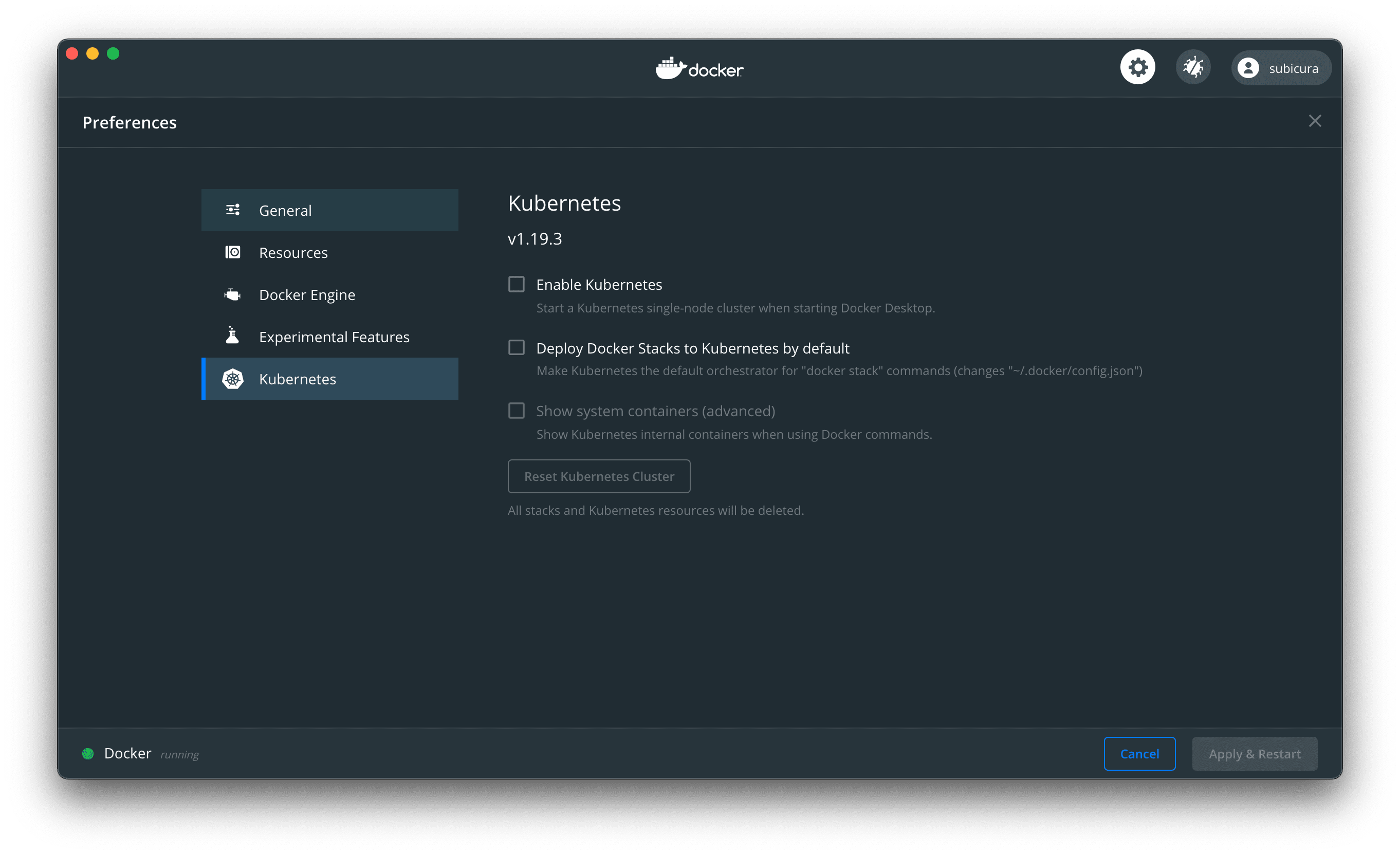 Docker for desktop